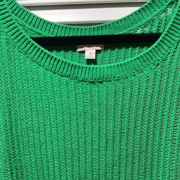 Gap green 3/4 sleeve mesh sweater - Picture 2 of 3